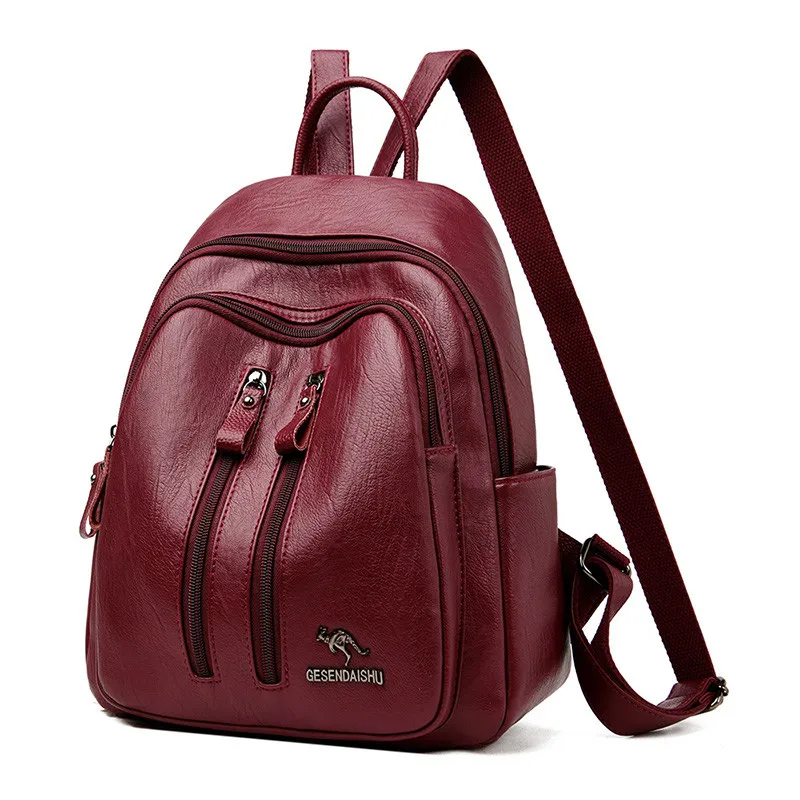 

Anti Theft Back Pack Women 2020 Designer Luxury Leather Multifunctional Travel Backbag Large Wild Backpack for Teenage Girls Sac