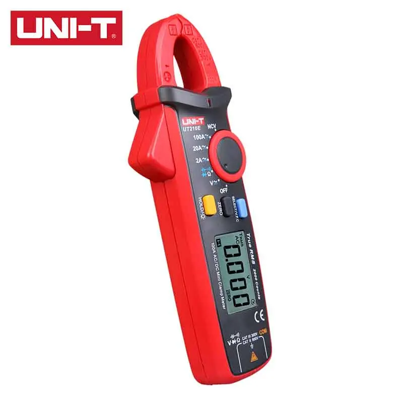 Цифровой зажим UNI T UT210E AC/DC True RMS NCV VFC Автоматический диапазон 2 3 раза в секунду