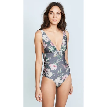 Sommer Frauen Badeanzug Momokini Push Up Badeanzüge Blumen 1