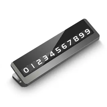 

Car Parking Telephone Number Plate Card Hidden Car Mobile Temporary Stop Sign Metal Temporary Parking Card