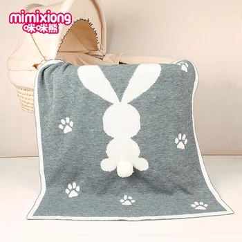 

New Winter Baby Boy Girl Blanket Cartoon Bunny Pattern Kids Knitting Sleeping Quilt High Quality Infant Blanket Multipurpose