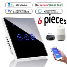 Великобритания ЕС WiFi умный занавес сенсорный переключатель eWelink для электрического моторизованного жалюзи гаражная дверь Alexa Google Home управление