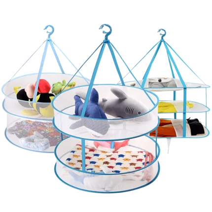 

Multi-layer home basket clothes net Dry clothes clothes socks and a variety of clothing can be used Reinforced wire frame