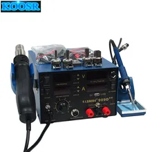 SAIKE 909D++ 3в1 паяльник+ Тепловая пушка+ блок питания сварочная ремонтная паяльная станция с бесплатными подарками 110 В или 220 В