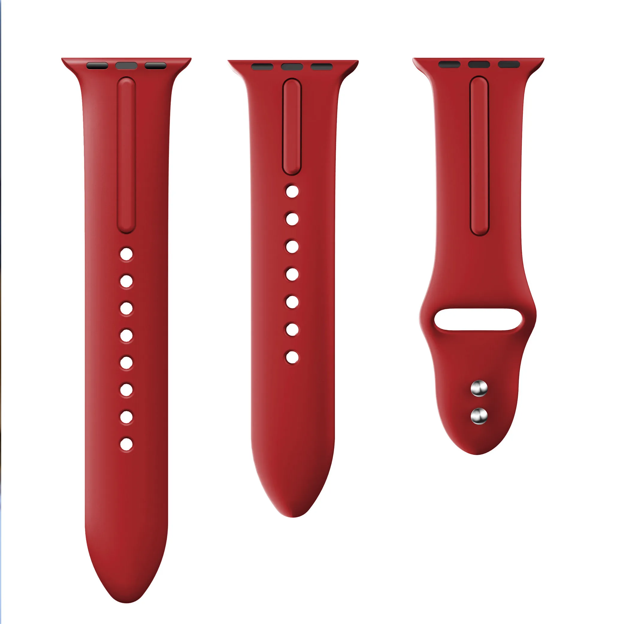 Red wine Yayuu 2 шт. спортивный силиконовый ремешок для apple watch серии 1/2/3/4 38/42 мм, ремешок для часов, умные часы сменный ремешок на запястье браслет - Цвет: Red wine