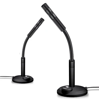

Flexible Stand Mini Studio Speech Microphone 3.5mm Plug Gooseneck Mic Wired Microphone for Computer PC Desktop Notebook