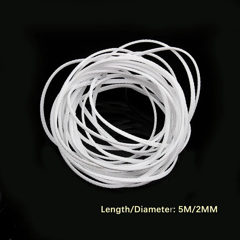 Description Picture 3 of item5/10M White Insulated Braid Sleeving 2/4/6/8/10/12/15/20/25mm Tight PET Wire Cable Gland Protection Cable Sleeve
