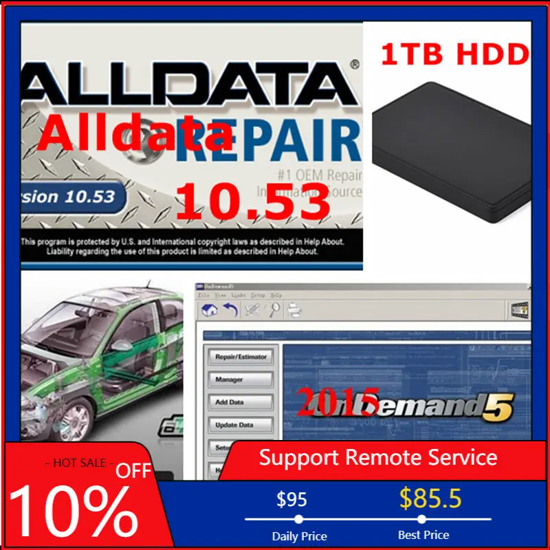 Alldata 10 53 v программное обеспечение для ремонта автомобилей Mit/chell Od5 On-Demand Эльза ET.KA