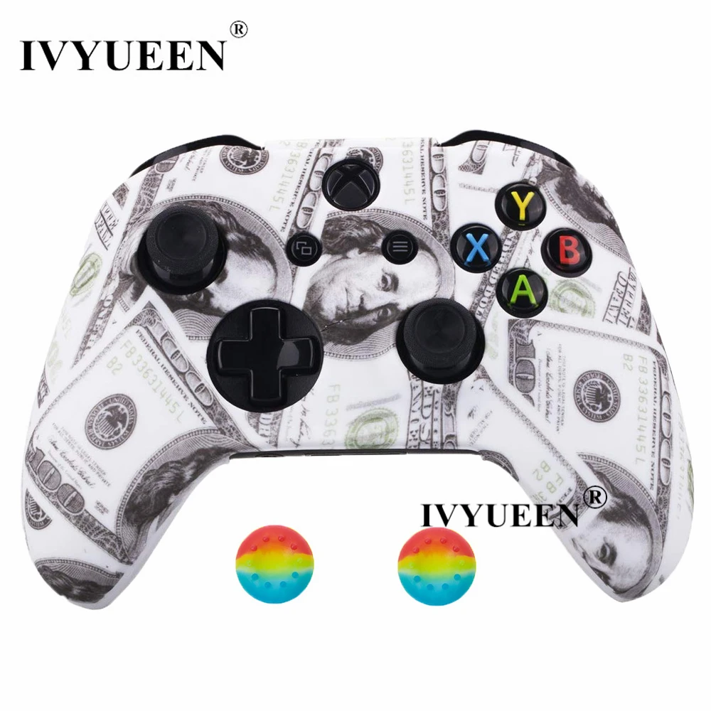US Dollar IVYUEEN, 29 цветов, для microsoft XBox 1, One X S, силиконовый защитный чехол, переводная печать, крышка, захват - Цвет: US Dollar