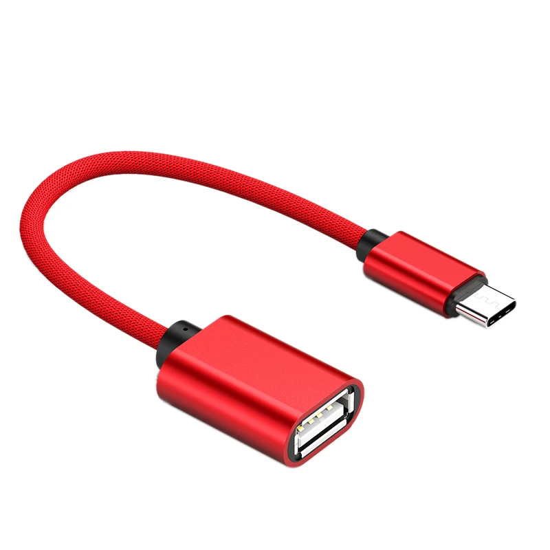 Usb Otg type C к Usb адаптер Otg Быстрая зарядка type-C зарядное устройство нейлоновый плетеный кабель для передачи данных конвертер