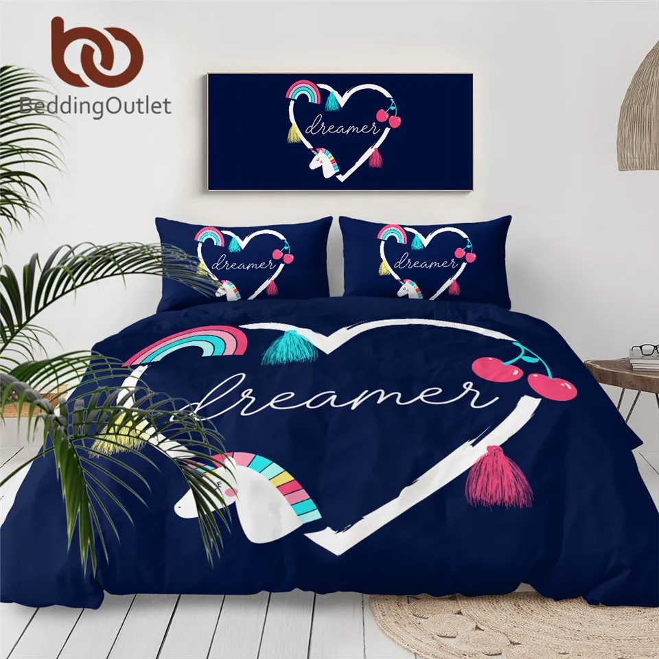 Комплект детской одежды BeddingOutlet мультяшное Радужное постельное белье милый