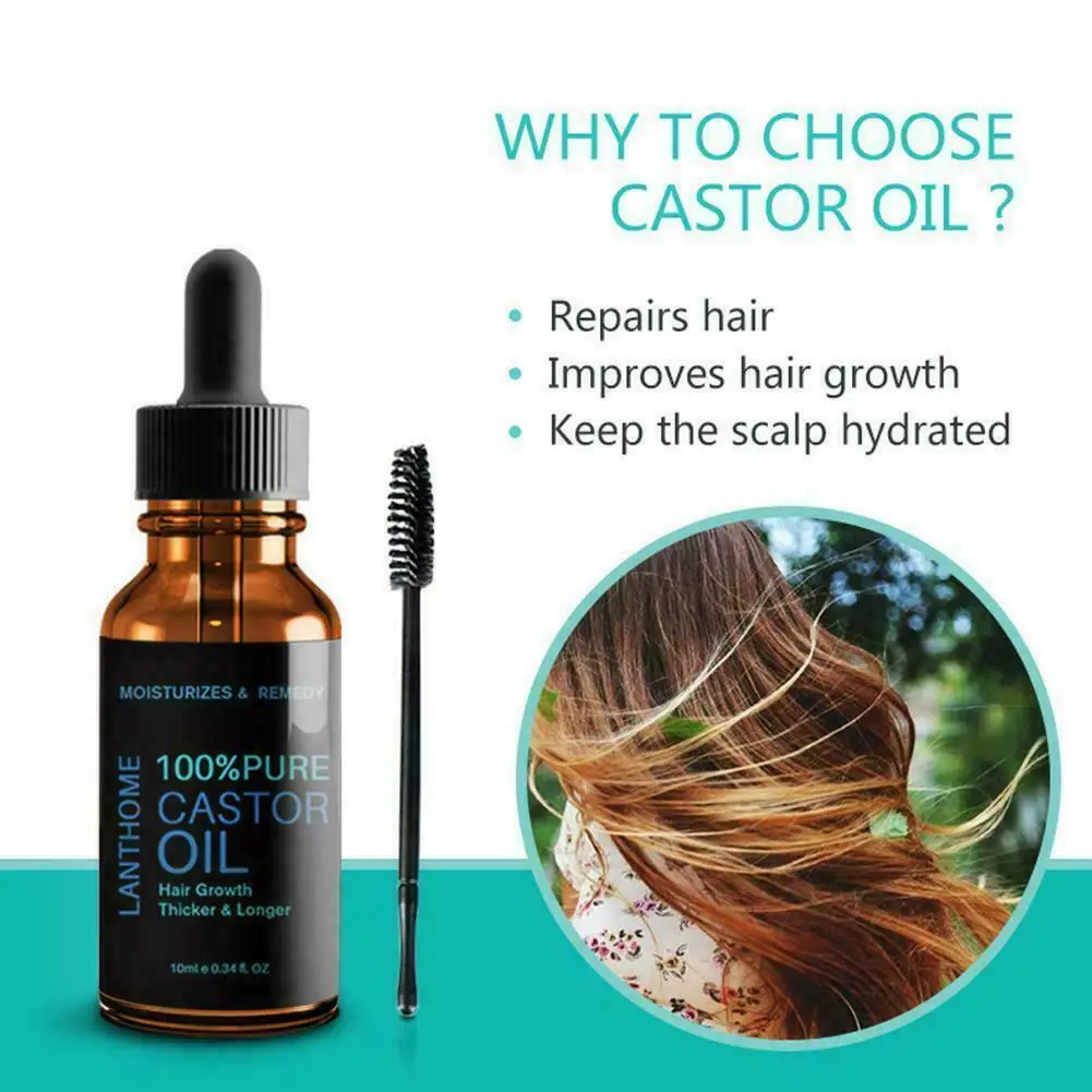 Pure Organic Castor Oil for Hair Growth Body Care Hair Repairing Damaged Hair Growth Treatment Prevent Hair Loss Products