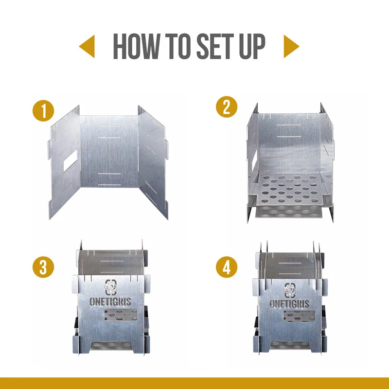 Onetigris-薪ストーブ,ポータブル,ステンレス鋼,キャンプ,ピクニック