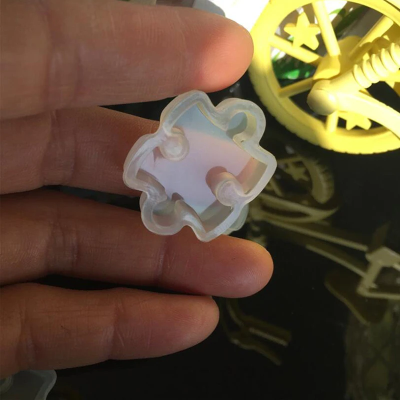 Silicone mold 4pcs/1pc/set Puzzle Piece Gemstone Crystal Epoxy Resin Mold DIY Jewelry Pendant Making Tools Epoxy Clear Silicone Mould