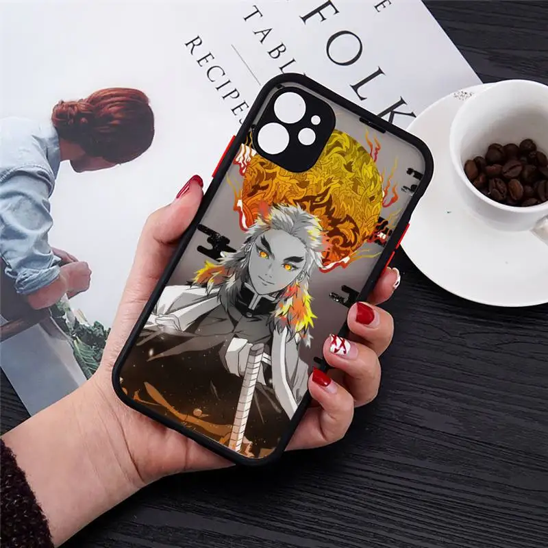 iphone 13 cover Kimetsu No Yaiba Demon Slayer Anime Phone Cases Matte For iPhone 12 13 Mini 11 Pro XR XS Max 7 8 Plus X Hard PC Back Cover 13 cases