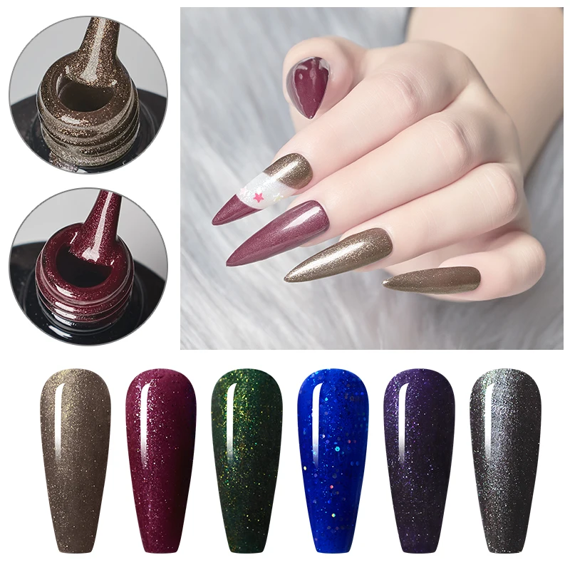 Four Lily Matte Top Coat Color UV Gel Nail Polish Glitter Gel Polish Semi Permanent Soak Off UV Gel Varnish DIY Nail Art Gel