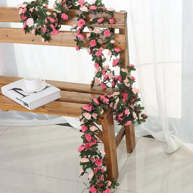 250CM Rose Artificial Flowers Christmas Garland for Wedding Home Room Decoration Spring Autumn Garden Arch DIY Fake Plant Vine 5