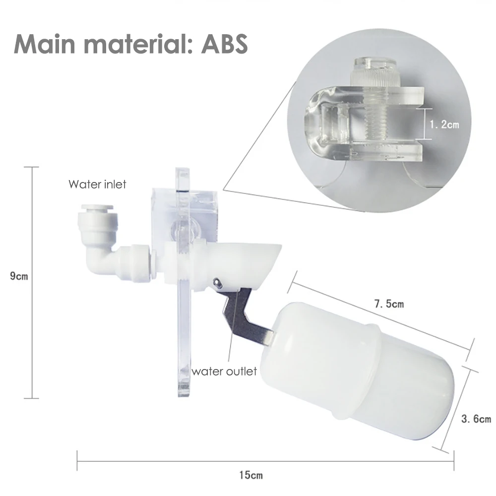 Мини-плавающий шар аквариумный клапан для аквариума диспенсер для воды поплавковый клапан регулятор уровня воды клапан комплект для водяного фонтана