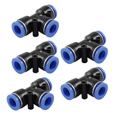 

Pneumatic 12mm Push In Connector T Joint Quick Fittings 5 Pcs