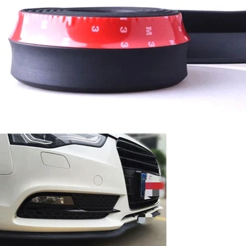 

2.5M Car Styling Mouldings Bumper Lip Stickers Car Front Bumper Lip Rubber Protectors Bumper Lip Strip Exterior Accessories