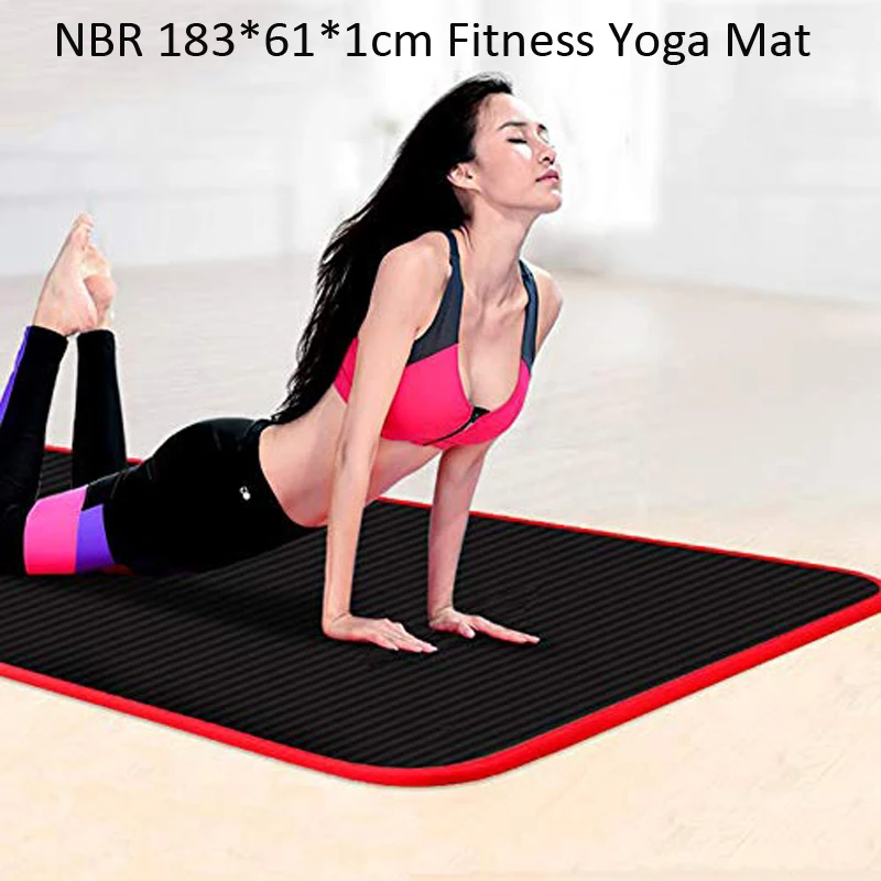 NBR Non-slip Yoga Mat Body Shape Training Exercise Sports Gym Yoga Mats 10mm Thickness Pilates Beginner Pad Women Yoga Accessory