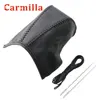 Carmilla Leather Gear Head Shift Collars for Nissasn Qashqai J11 Dualis 2 J10 Xtrail X-Trail T32 AT Shift Knob Cover Accessories ► Photo 2/6
