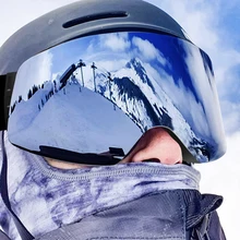 DMAR лыжные очки UV400 Серебро плюс двухслойная защита от тумана сохраняет тепло большие линзы очки мужские и женские снежные очки катание на коньках