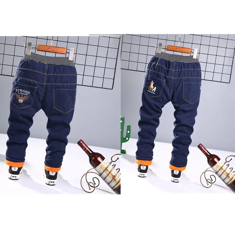 

Winter New Style Children Cowboy Cotton-padded Trousers Brushed And Thick BOY'S Cotton Trousers Middle And Large CHILDREN'S Cott