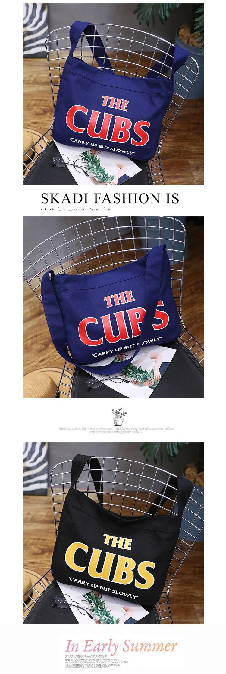 New Style American-Style Single-shoulder Canvas Bag Women's bao tong bao Lettered Canvas Bag Cross-body Large Capacity School Ba