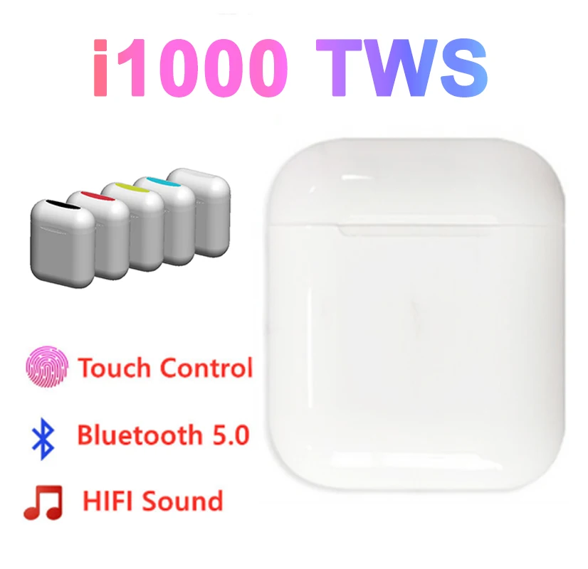 

I1000 TWS Original Wireless Bluetooth 5.0 Earphone Sports Sweatproof Headset Touch Earbuds PK I10 I80 I3000 I2000 Auricular