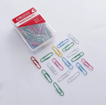 

Color Plastic Coated 33mm50mm Clip Nickel-Plated Silver Paper Clip Plastic Coated Financial File Compartmental
