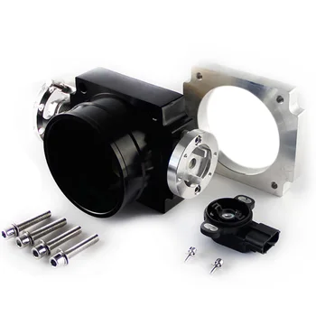 

90Mm Reverse Throttle Body with TPS Sensor for Toyota Supra 1JZ Black(Black)