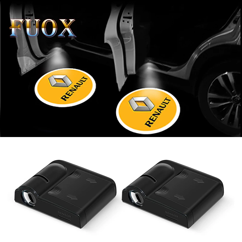 

2PCS Wireless Led Car Door Welcome Laser Projector Logo Ghost Shadow Lights For Renault Megane 2 3 Duster Logan Clio Accessories