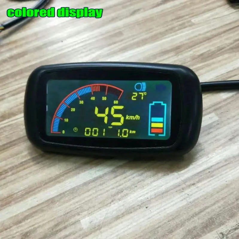 Электрический велосипедный Спидометр ЖК дисплей 36v48v60v72v80v84v96v с скорость Батарея