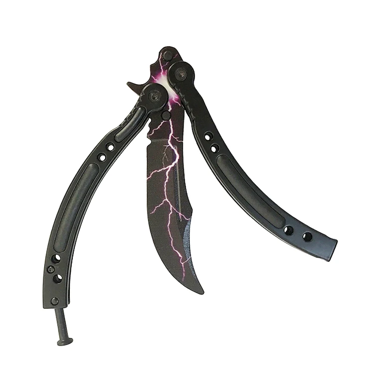 CS GO бабочка в ноже бабочка тренировочный нож из нержавеющей стали Karambit складной нож Лезвие подарок+ отвертка много стилей