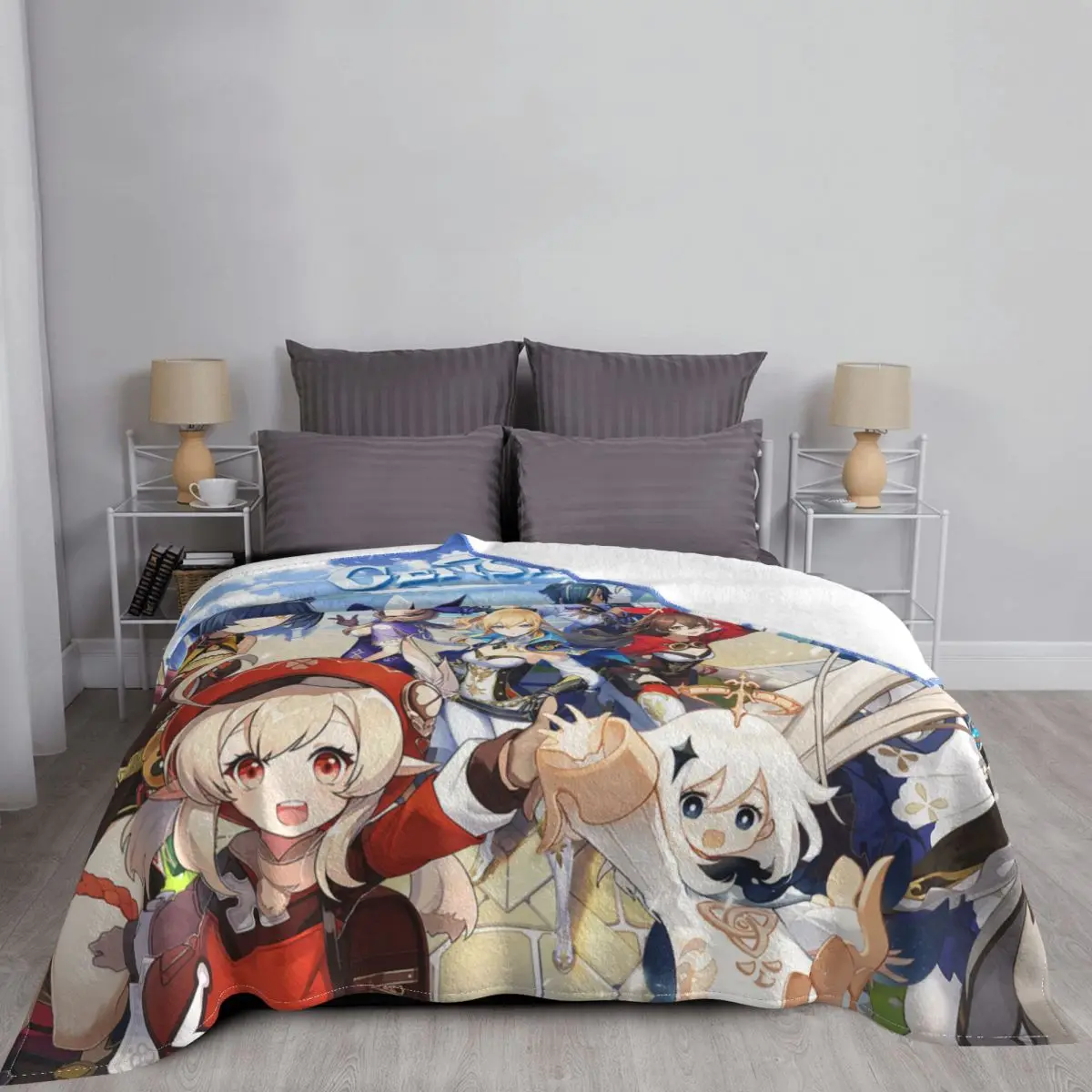 Upetstory Genshin Impact ��� Acg Anime Flannel ����ִ� �ε巯�� ������ ��� Ȩ ��/����