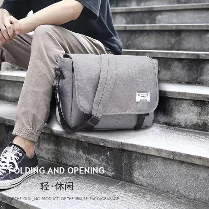 

2019 New Style Canvas Students Casual Oblique Bag Men's Korean-style Cross Oxford Cloth MEN'S Single-shoulder Bag