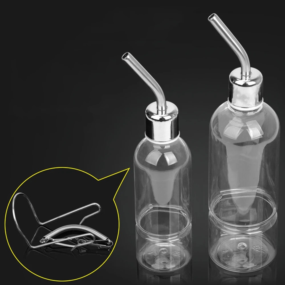 Bird Parrot Feeders Drinker Automatic Feeding Water Bottle With Stainless Steel Ball Nipple Bird Cage Water Feeding Supplies