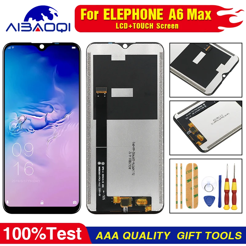 Оригинальный сенсорный ЖК дисплей для Elephone A6 max, Android 9,0, 1560X720, 6,53 дюйма, идеальные запасные части, бесплатные инструменты|Экраны для мобильных телефонов| | АлиЭкспресс