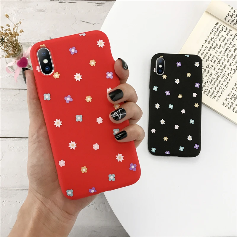 

Ottwn Cute Daisy Phone Cover For iPhone 11 X XR XS Max Soft TPU Back Case For iPhone 7 8 7Plus 6 6S Plus Floral Phon Cases Cover