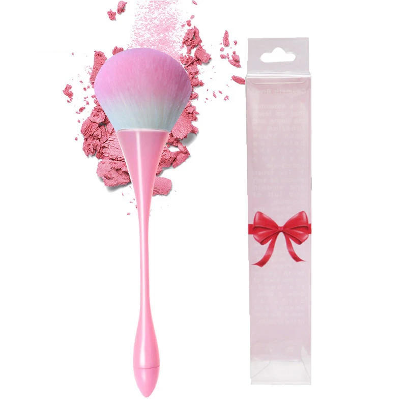 20x5 pink 1 шт., Кисть для макияжа с ручкой, косметическая кисть для основы, пластиковая ручка, кисть для румян, тени для век, рассыпчатая пудра, инструмент для макияжа - Handle Color: 20x5 pink