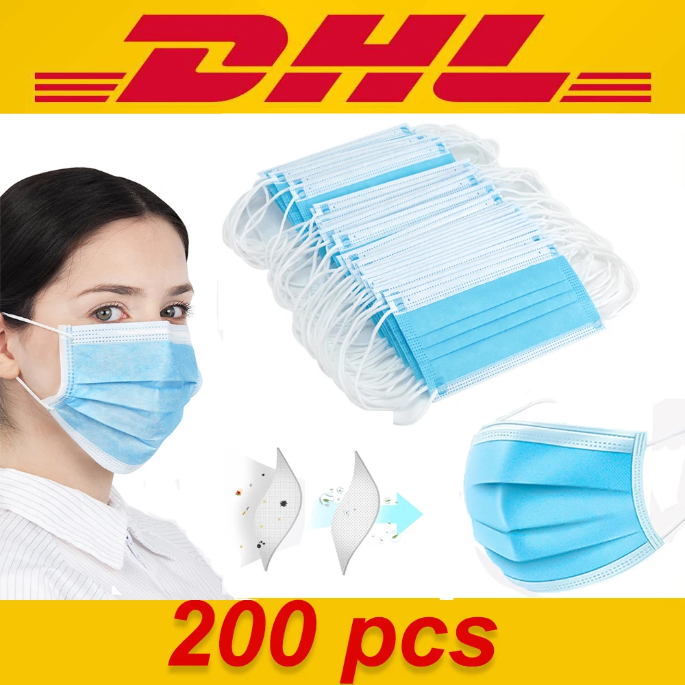 

200 pcs N95 Disposable Masks Anti Dust Protective Masks Dustproof Masks with CE Free Shipping DHL 24 Hours Send out