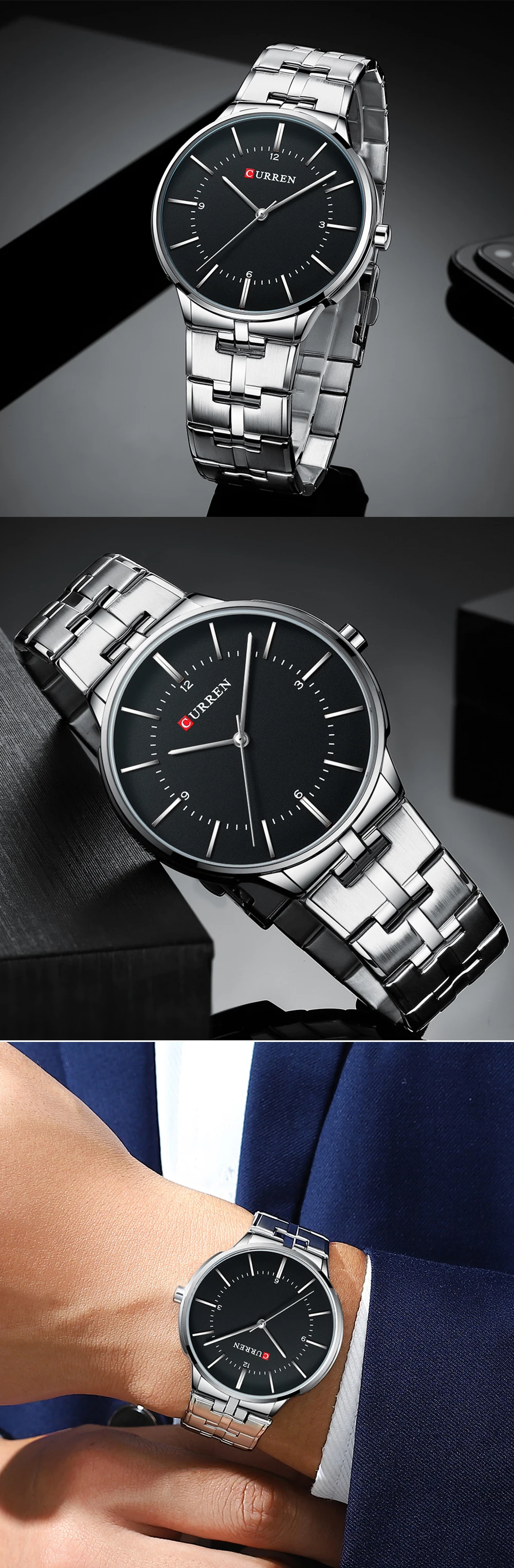 est Quartz es Luxury     Gold  for Men Simple Business Wrist Mens Clock 2019_voghion.com