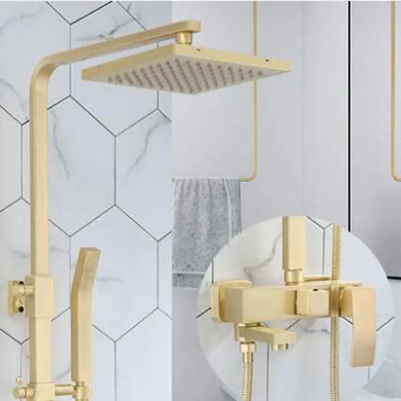 Nordic copper brass off-line Jinquan four gear women wash hot water and cold water lift shower