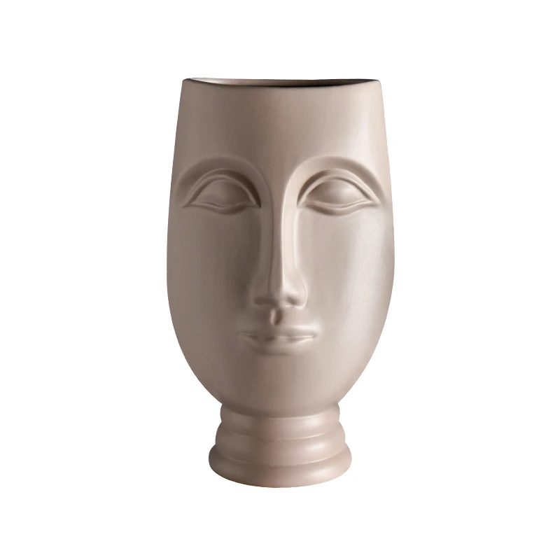 Европейская Абстрактная фигура статуя человеческого лица керамическая ваза для украшения интерьера отеля гостиная/офис настольные фигурки ремесла