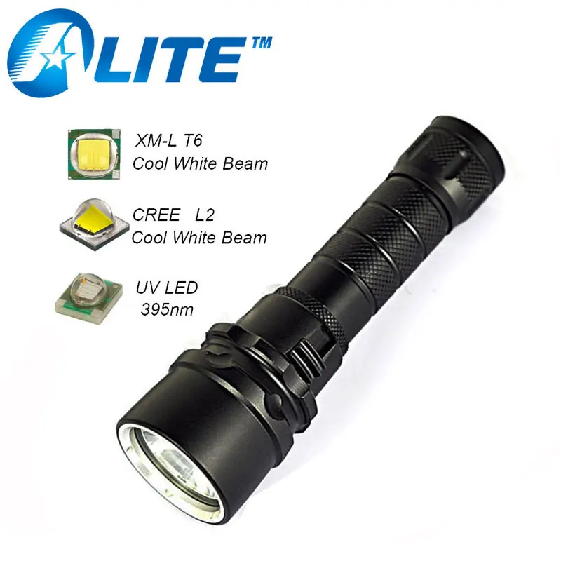 TMWT компактный и мощный подводный Фонари XML-T6 Cree Led Дайвинг Фонарь с белым УФ-красный или желтый свет