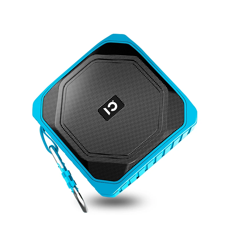 Модный Мини Bluetooth динамик s Открытый IXP4 водонепроницаемый динамик стерео музыка бас 8 Вт беспроводной громче динамик с портативной пряжкой - Цвет: Синий