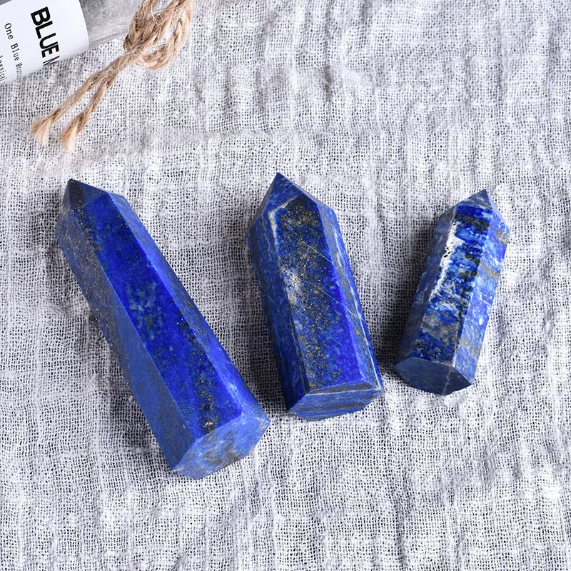 1 шт. натуральный кристалл Lapis Crystal Шестиугольная точка колонка кварца