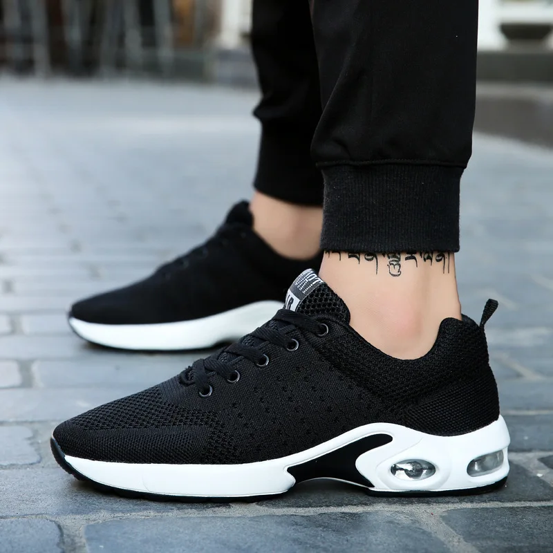 

2019 New Hot Fashion Brand Walking Lace Up Men Casual Male Trainers Shoes Breathable Footwear sneaker air cushion Shoes as-159