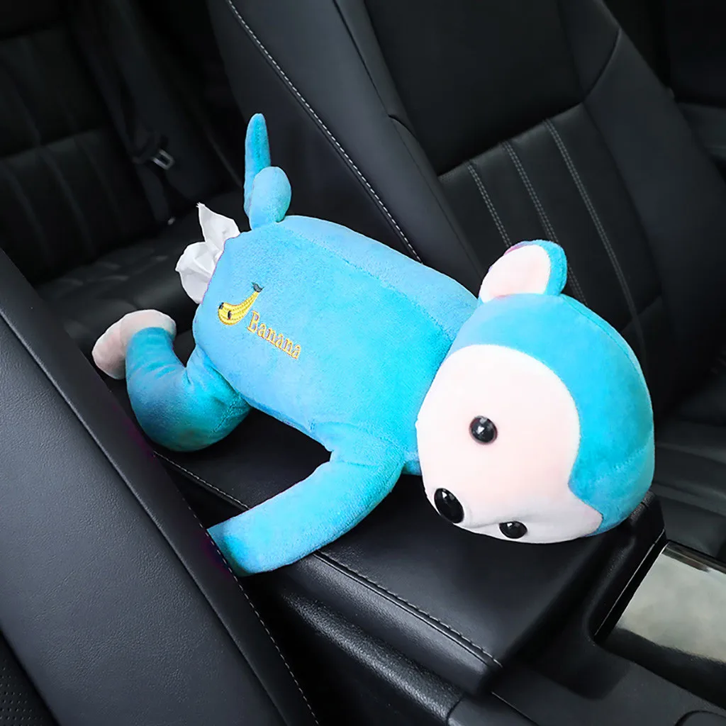 CARPRIE Car Tissue Boxes Creative Cartoon Monkey Home Office Car Hanging Paper Napkin Tissue Box Cover Holder Portable Paper Box